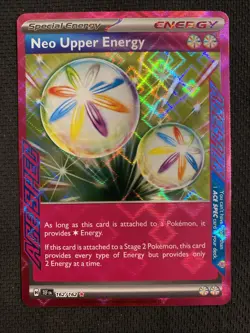 Neo Upper Energy 162/162SV05: Temporal Forces Ace Spec Holo Pokemon TCG - Image 1