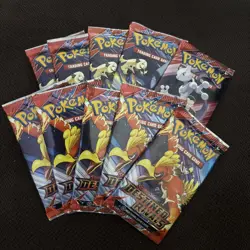 Pokemon DESTINED RIVALS Booster Pack Lot Bundle New Sealed 🪩 10 Packs 🪩 - Image 1