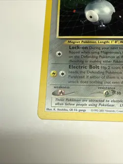 Pokemon Magnemite 7/75 Neo Discovery Holo LP - Image 4