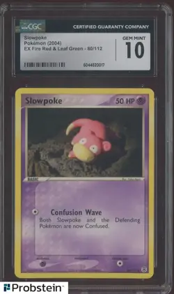 2004 Pokemon TCG EX Fire Red & Leaf Green #80 Slowpoke CGC 10 GEM MINT - Image 1
