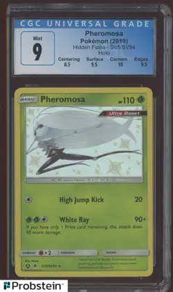 2019 Pokemon TCG Hidden Fates #SV5 Pheromosa Holo CGC 9 MINT - Image 1