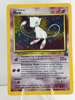 Mew 09/53 Wotc Black Star Promo Holo Rare Pokemon LP - Image 1