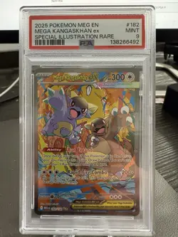 2025 POKEMON MEG SPECIAL ILLUSTRATION RARE #182 MEGA KANGASKHAN EX PSA 9 - Image 1