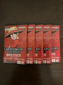 One Piece Carrying On His Will OP-13 Five 5 Booster Packs Lot English J - Image 1