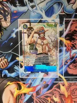 One Piece Carrying on His Will Portgas D Ace Alt Art OP13-119 SEC - Image 1