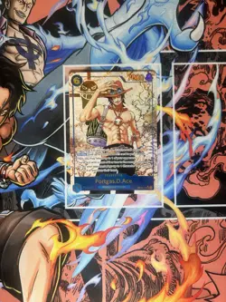 One Piece Carrying on His Will Portgas D Ace Alt Art OP13-119 SEC - Image 2