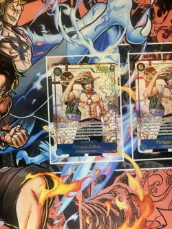 One Piece Carrying on His Will Portgas D Ace Alt Art OP13-119 SEC - Image 4