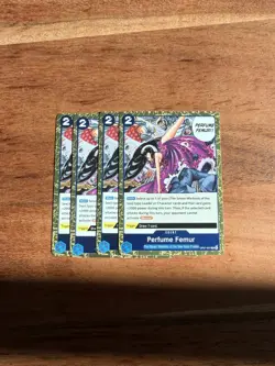4x One Piece TCG English OP07-057 Perfume Femur R Foil - Image 1