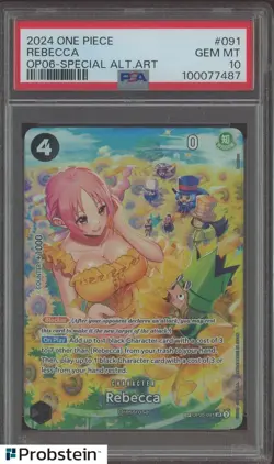 2024 One Piece OP06 Special Alt Art #091 Rebecca PSA 10 GEM MINT - Image 1