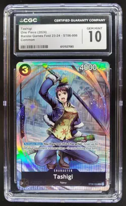 2024 One Piece Two Legends Tashigi #ST06-006 CGC 10 RC7 - Image 1