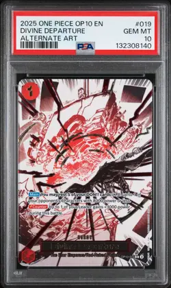 2025 One Piece OP10 En Royal Blood Divine Departure Alternate Art #019 PSA 10 - Image 1