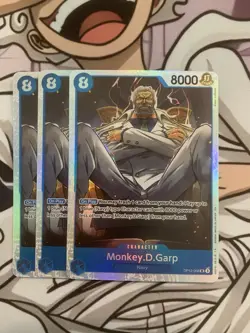 Monkey D. Garp OP12-056 SR X3 Legacy of the Master ONE PIECE TCG X3 NM - Image 1