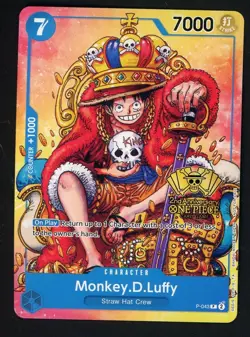 Monkey.D.Luffy (2nd Anniversary Stamped) P-043 One Piece Promo Non Foil - Image 1