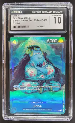 2024 ONE PIECE CCG JINBE BANDAI GAMES FEST P-030 CGC 10 RC7 - Image 1