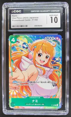 2025 ONE PIECE CCG JAPANESE NAMI PROMO P-102 CGC 10 RC7 - Image 1