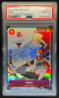 2023 One Piece Nami Gift Collection #OP01-016 PSA 10 GEM MT - Image 1