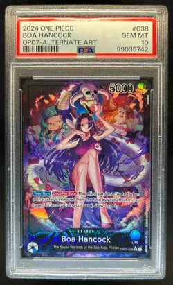 2024 One Piece 500 Years in the Future Boa Hancock Alternate Art OP07-038 PSA 10 - Image 1