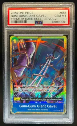 2024 One Piece Gum-Gum Giant Gavel Premium Vol 2 #OP03-055 PSA 10 - Image 1