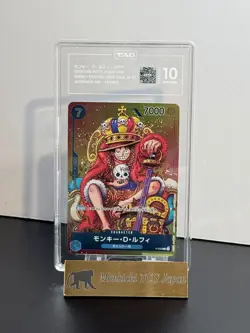 TAG 10 GEM MINT Japanese One Piece 2023 Monkey D. Luffy P-043 SHONEN JUMP 36-37 - Image 1