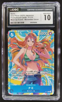 2025 ONE PIECE CCG JAPANESE NAMI PROMO P-102 CGC 10 RC7 - Image 1