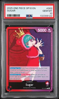 2025 One Piece OP 10 En Sugar Royal Blood #003 PSA 10 Gem Mint - Image 1