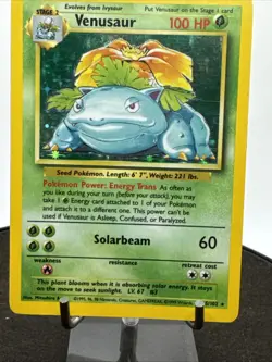 Pokemon TCG Venusaur Base Set Holo Unlimited Rare Card 15/102 - Image 3
