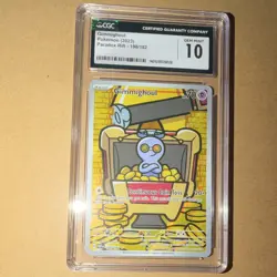 Pokemon Gimmighoul Illustration Rare Holo 198/182 SV04: Paradox Rift CGC 10 Card - Image 1
