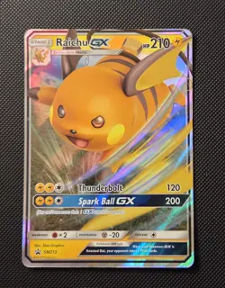 Pokemon TCG Raichu GX Black Star Promo SM213 Holo Card NM Condition - Image 1