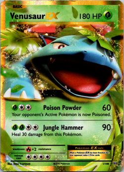 Pokemon TCG Venusaur EX Holo Ultra Rare Card 1/108 XY Evolutions - Image 1