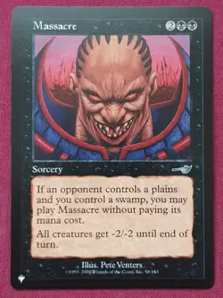 Magic The Gathering THE LIST - NEMESIS MASSACRE black card MTG - Image 1