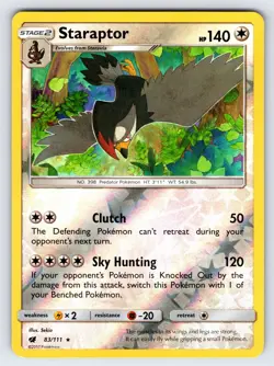 Staraptor 83/111 Crimson Invasion Pokemon Card TCG Reverse Holo Rare - Nm/Vlp - Image 1