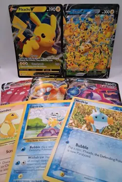 Pokemon Jumbo Cards Lot Of 8 - Pikachu V-Union, More - Image 1