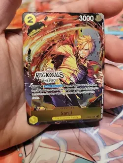 Sanji Offline Regional 2024 Participant One Piece Foil Promo Card OP03-102 - Image 1
