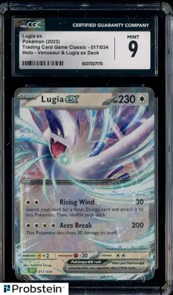 2023 Pokemon Trading Card Classic Venusaur & Lugia #017 Lugia Ex Holo CGC 9 MINT - Image 1