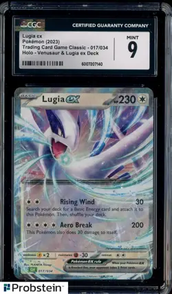 2023 Pokemon Trading Card Classic Venusaur & Lugia #017 Lugia Ex Holo CGC 9 MINT - Image 1