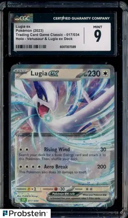 2023 Pokemon Trading Card Classic Venusaur & Lugia #017 Lugia Ex Holo CGC 9 MINT - Image 1