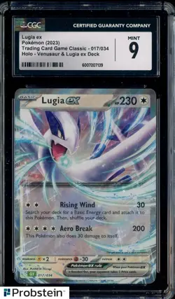 2023 Pokemon Trading Card Classic Venusaur & Lugia #017 Lugia Ex Holo CGC 9 MINT - Image 1