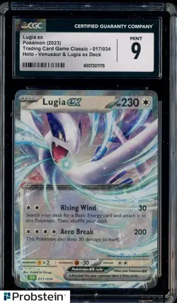 2023 Pokemon Trading Card Classic Venusaur & Lugia #017 Lugia Ex Holo CGC 9 MINT - Image 1