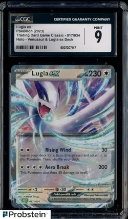 2023 Pokemon Trading Card Classic Venusaur & Lugia #017 Lugia Ex Holo CGC 9 MINT - Image 1