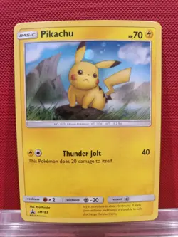 Pokemon TCG Pikachu Holo Sun & Moon SM183 Black Star Promo Card - Image 1