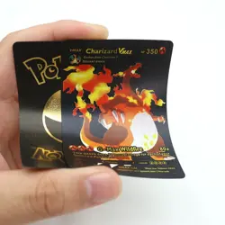 55Pcs Pokemon Card Foil Black PACK Official TCG GX Vmax GX Card Charizard Rare o - Image 3