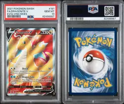 2021 Dragonite V #191 Evolving Skies PSA 10 Pokemon Card - Image 3