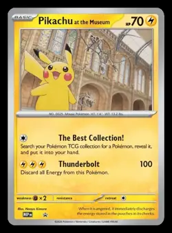 PRESALE (post on 28th jan) Pokemon Pikachu x Natural History Museum Promo Card - Image 1