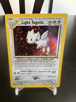Pokemon Neo Destiny Rare Holo Light Togetic Card 15/105 NM Condition - Image 1