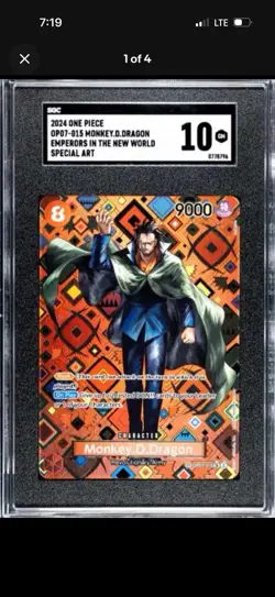One Piece Card Game - Monkey D. Dragon OP07-015 🎆 SPECIAL SP - SGC 10 🇺🇸 - Image 1
