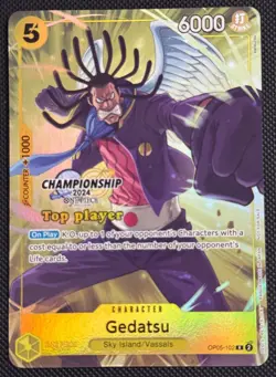 Gedatsu OP05-102 Championship 2024 Top Player Pack One Piece Promo Card - Image 1