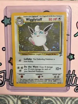 Wigglytuff Holo Base Set 2 19/130 Vintage Pokemon Card 2000 WOTC - Image 1