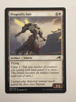New: 2022 MTG Dragonfly Suit Kamigawa: Neon Dynasty 9 Regular Common - Image 1