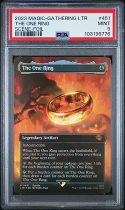 2023 MAGIC THE GATHERING LTR | SCENE-FOIL #451 THE ONE RING PSA 9 - Image 1