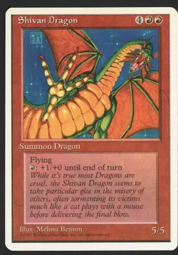 ***Shivan Dragon*** MTG 4th Edition Magic Kid Icarus - Image 1